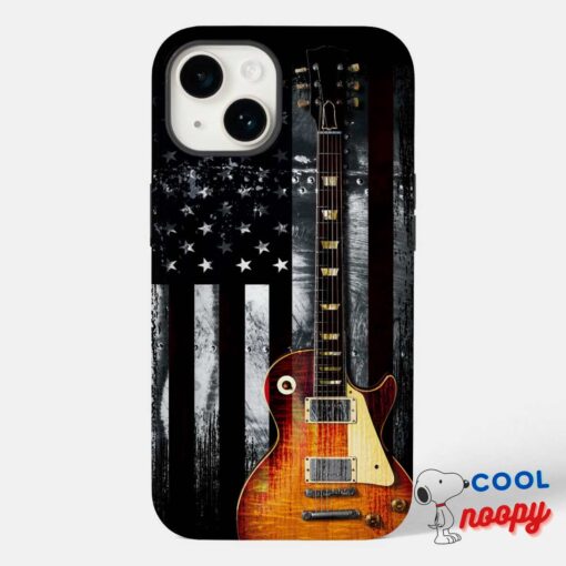 Retro Rock N Roll American Flag Guitar Case Mate Iphone Case 8