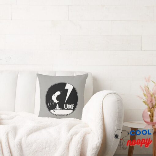 Rock Tees Snoopy Howling Throw Pillow 8