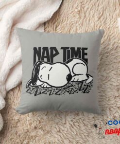 Rock Tees Snoopy Nap Time Throw Pillow 3