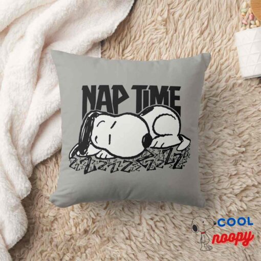 Rock Tees Snoopy Nap Time Throw Pillow 3
