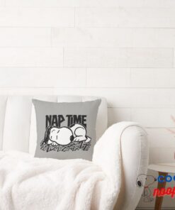 Rock Tees Snoopy Nap Time Throw Pillow 4