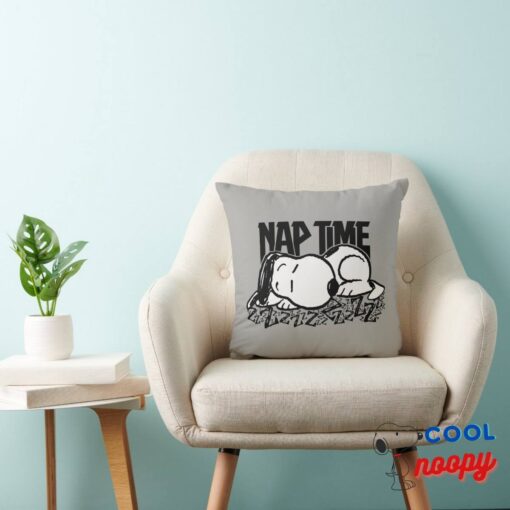 Rock Tees Snoopy Nap Time Throw Pillow 5