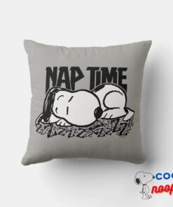 Rock Tees Snoopy Nap Time Throw Pillow 6
