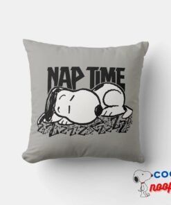 Rock Tees Snoopy Nap Time Throw Pillow 7