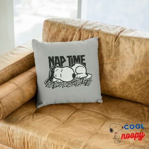 Rock Tees Snoopy Nap Time Throw Pillow 8
