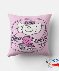 Sally Playing Jump Rope Throw Pillow 4