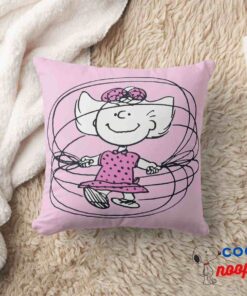 Sally Playing Jump Rope Throw Pillow 8