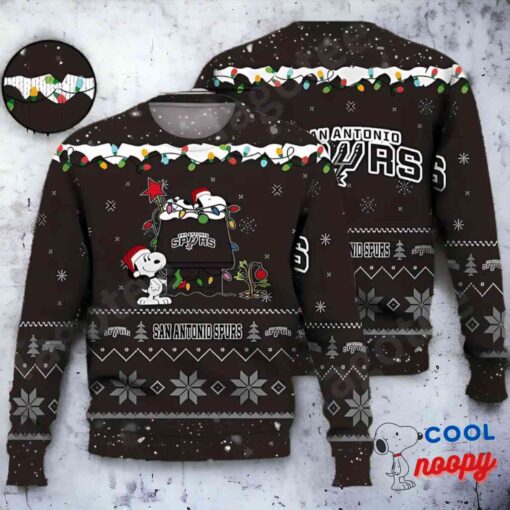 San Antonio Spurs Snoopy Nba Ugly Christmas Sweater 1