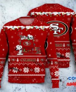San Francisco 49ers Snoopy Nfl Ugly Christmas Sweater 1