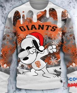 San Francisco Giants Snoopy Dabbing The Peanuts Sports Christmas Ugly Christmas Sweater 1