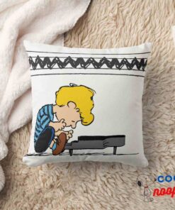 Schroeder Charlie Brown Music Throw Pillow 8