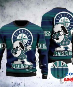 Seattle Mariners Mlb Snoopy Lover Xmas Gifts Ugly Christmas Sweater 1