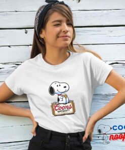 Selected Snoopy Coors Banquet Logo T Shirt 4