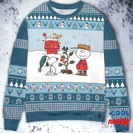 Snoopy And Charlie Brown Itâ€™s Not What Under The Tree Holiday Ugly Christmas Sweater 1