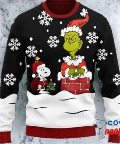 Snoopy And Grinch Ugly Christmas Sweater Anime Men And Women Christmas Gift 1
