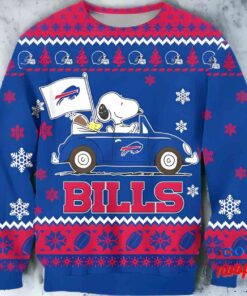 Snoopy And Woodstock Buffalo Bills Christmas Ugly Sweater 1