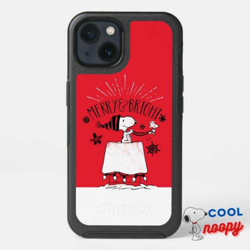 Snoopy And Woodstock Merry Bright Otterbox Iphone Case 8