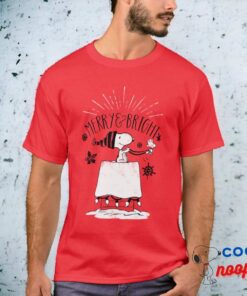 Snoopy And Woodstock Merry Bright T Shirt 3