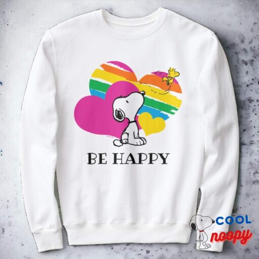 Snoopy And Woodstock Rainbow Hearts Sweatshirt 2