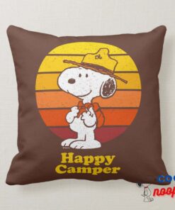 Snoopy Beagle Scout Happy Camper Throw Pillow 6