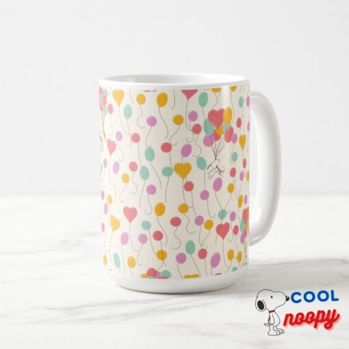 Snoopy Bunches Of Balloons Pattern Travel Mug 2