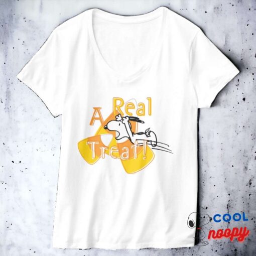 Snoopy Candy Corn Halloween Treat T Shirt 6