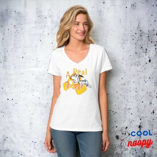 Snoopy Candy Corn Halloween Treat T Shirt 7