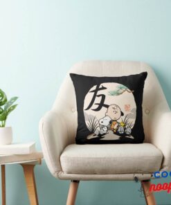 Snoopy Charlie Brown And Woodstock Friend Throw Pillow 3