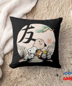 Snoopy Charlie Brown And Woodstock Friend Throw Pillow 8