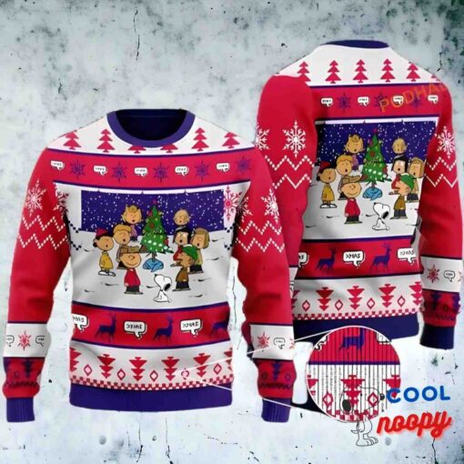 Snoopy Christmas Charlie Brown Ugly Xmas Wool Sweater 1