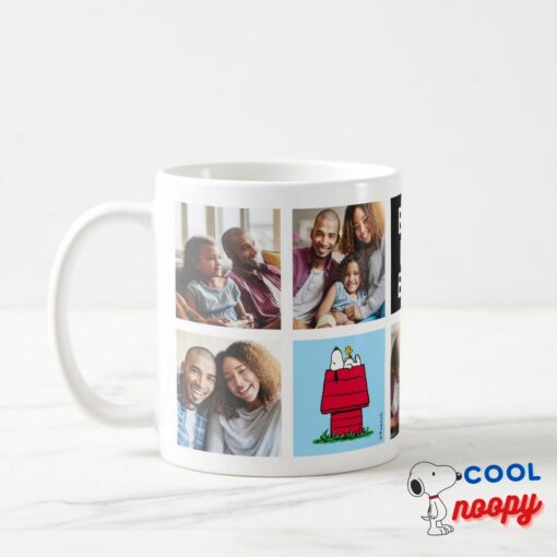 Snoopy Doghouse Best Dad Photo Collage Coffee Mug 3