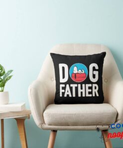 Snoopy Doghouse Dog Father Throw Pillow 3