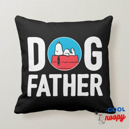Snoopy Doghouse Dog Father Throw Pillow 6