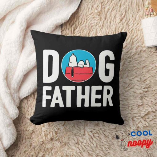Snoopy Doghouse Dog Father Throw Pillow 8