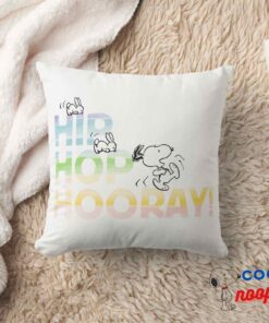 Snoopy Hip Hop Hooray Easter Throw Pillow 8