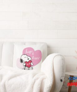 Snoopy Hugs Kisses Throw Pillow 2