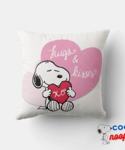 Snoopy Hugs Kisses Throw Pillow 4
