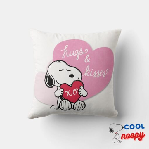 Snoopy Hugs Kisses Throw Pillow 4