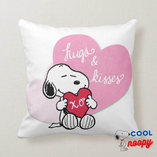 Snoopy Hugs Kisses Throw Pillow 6