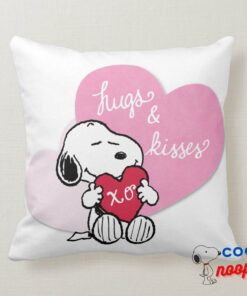 Snoopy Hugs Kisses Throw Pillow 8