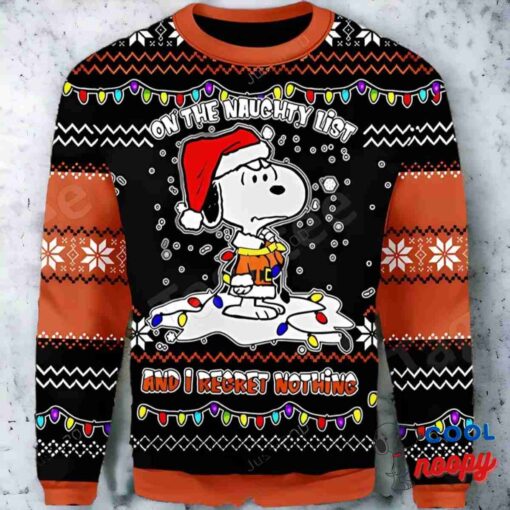 Snoopy I Regret Nothing Xmas Ugly Christmas Sweater 1