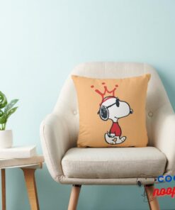 Snoopy Joe Cool Crown Throw Pillow 3