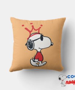Snoopy Joe Cool Crown Throw Pillow 4