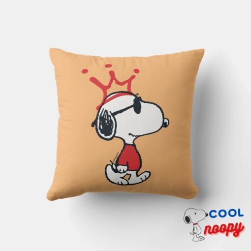 Snoopy Joe Cool Crown Throw Pillow 4