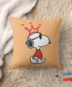 Snoopy Joe Cool Crown Throw Pillow 8