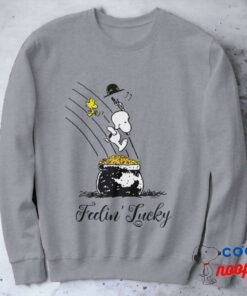 Snoopy Jumping Into Pot Of Gold Sweatshirt 2