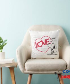 Snoopy Love Comic Strip Graphic Throw Pillow 3