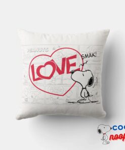 Snoopy Love Comic Strip Graphic Throw Pillow 4