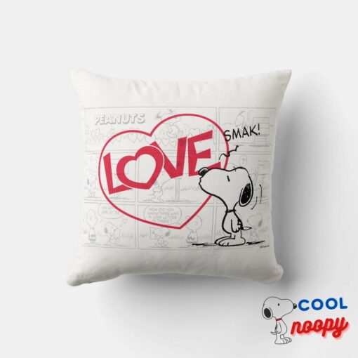 Snoopy Love Comic Strip Graphic Throw Pillow 4
