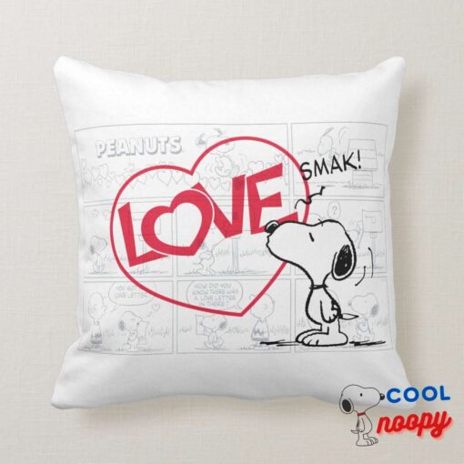 Snoopy Love Comic Strip Graphic Throw Pillow 8